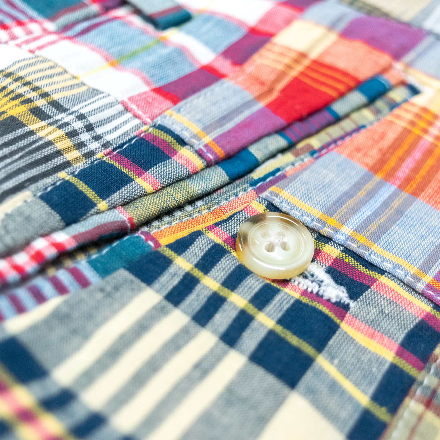 Yellow Patch Madras Shorts - Classic Fit