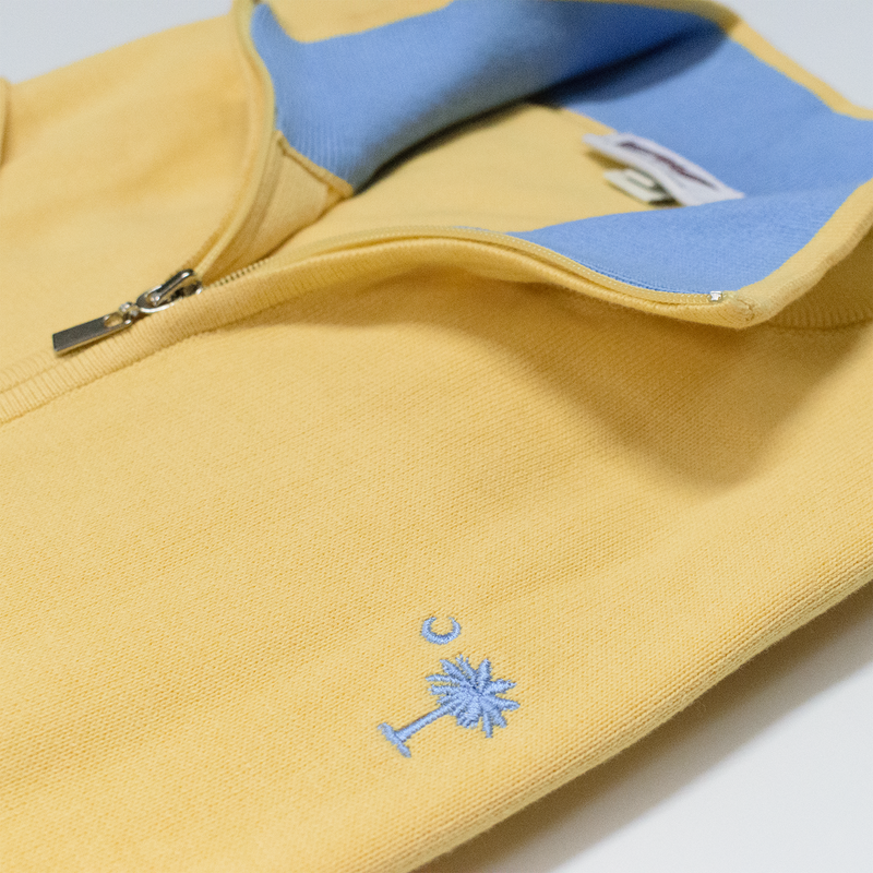 Yellow Lightweight Quarter Zip Sweater