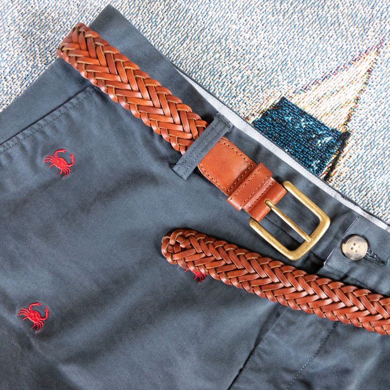 Red Crab Motif Twill Pants - Regular Fit (SS22)