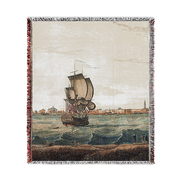 Charleston Harbor (1774) Woven Blanket