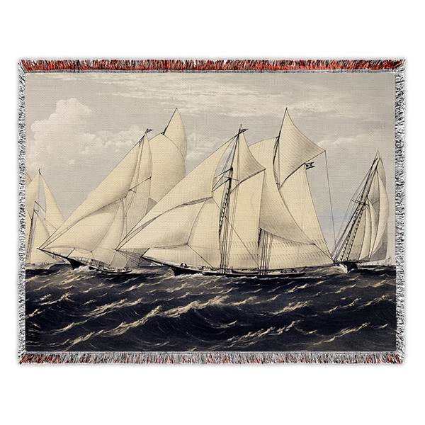 Yachts On A Summer Cruise (1871) Woven Blanket