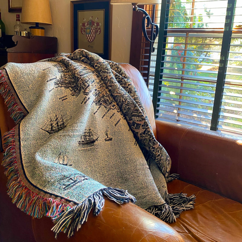 Birds Eye View (1872) Woven Blanket