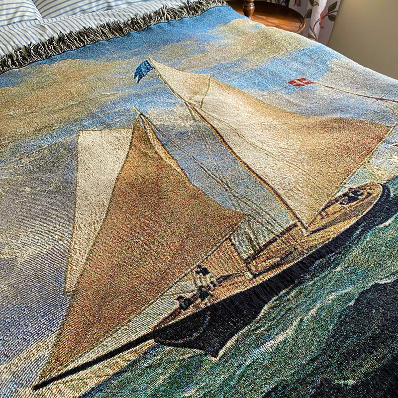 The Yacht America (1851) Woven Blanket