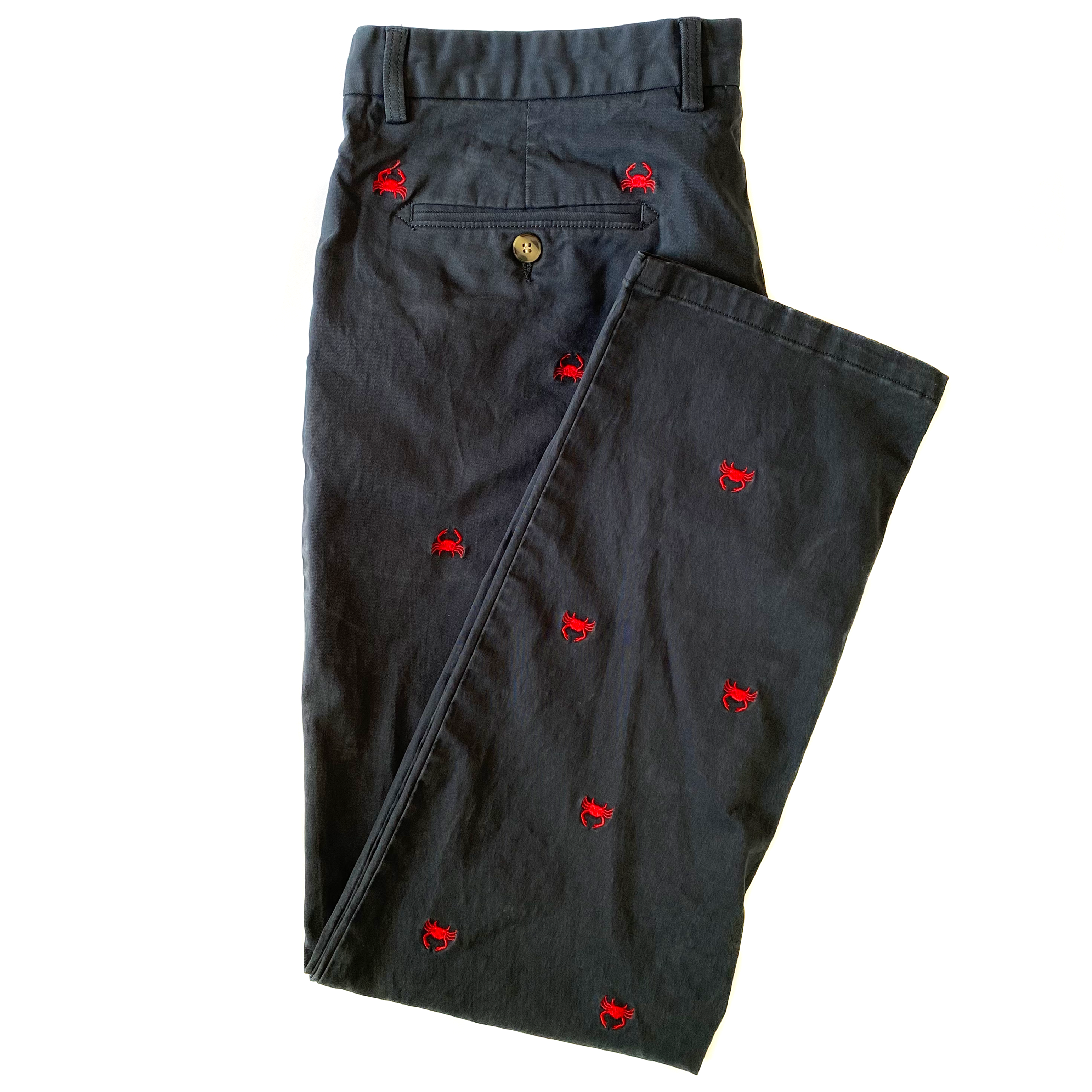 Red Crab Motif Twill Pants - Regular Fit (SS22)
