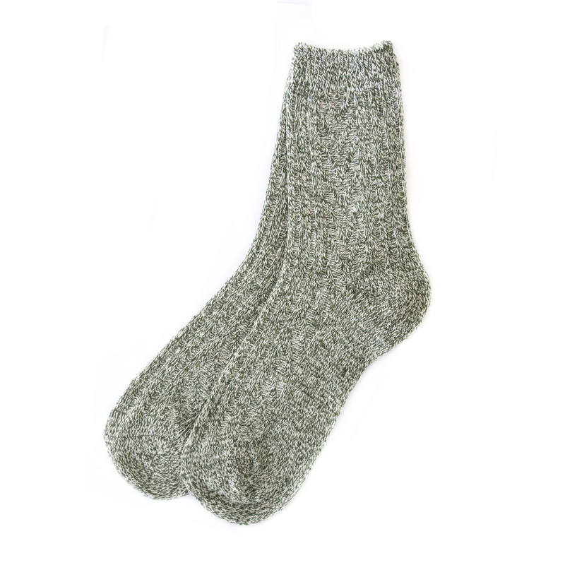 Heather Red Cable Knit Socks