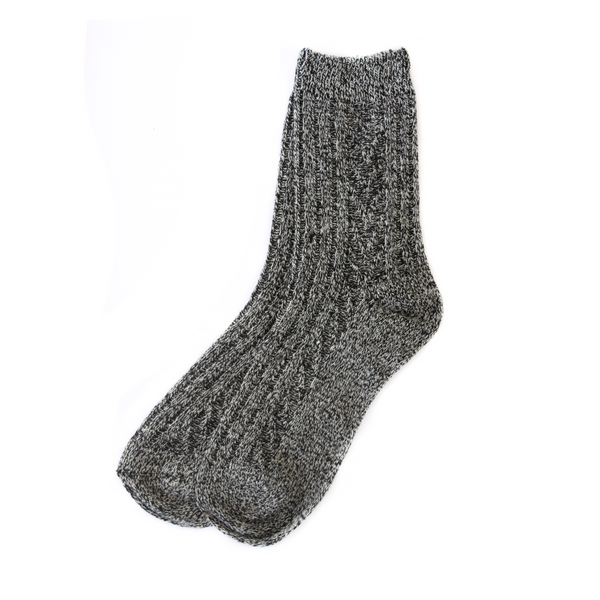 Black Cable Knit Socks