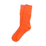 Orange Knit Tube Socks