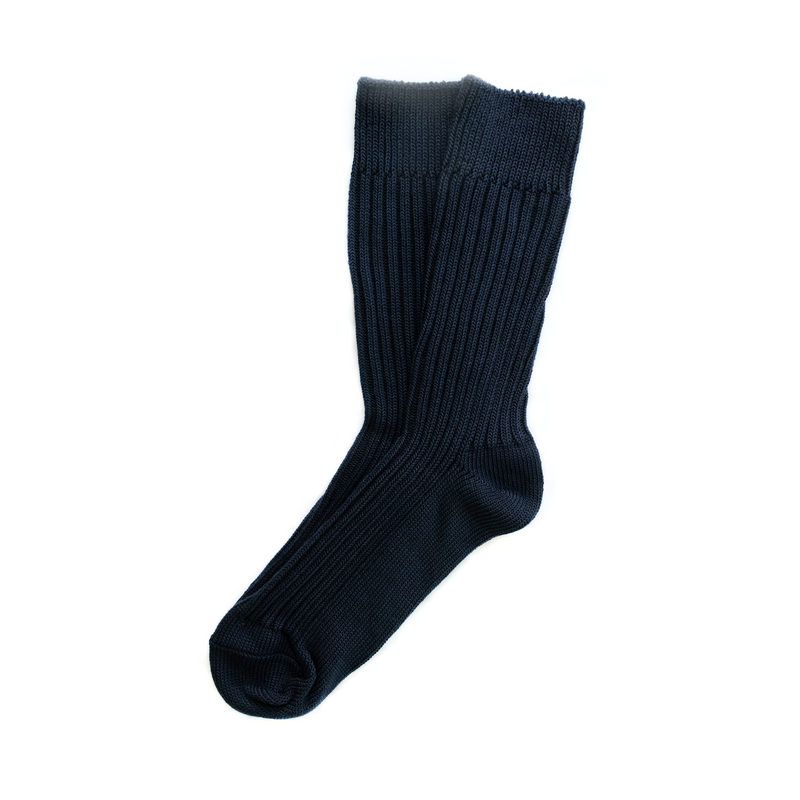 Navy Knit Tube Socks