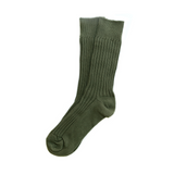 Olive Knit Tube Socks