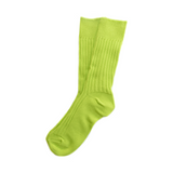 Chartreuse Knit Tube Socks